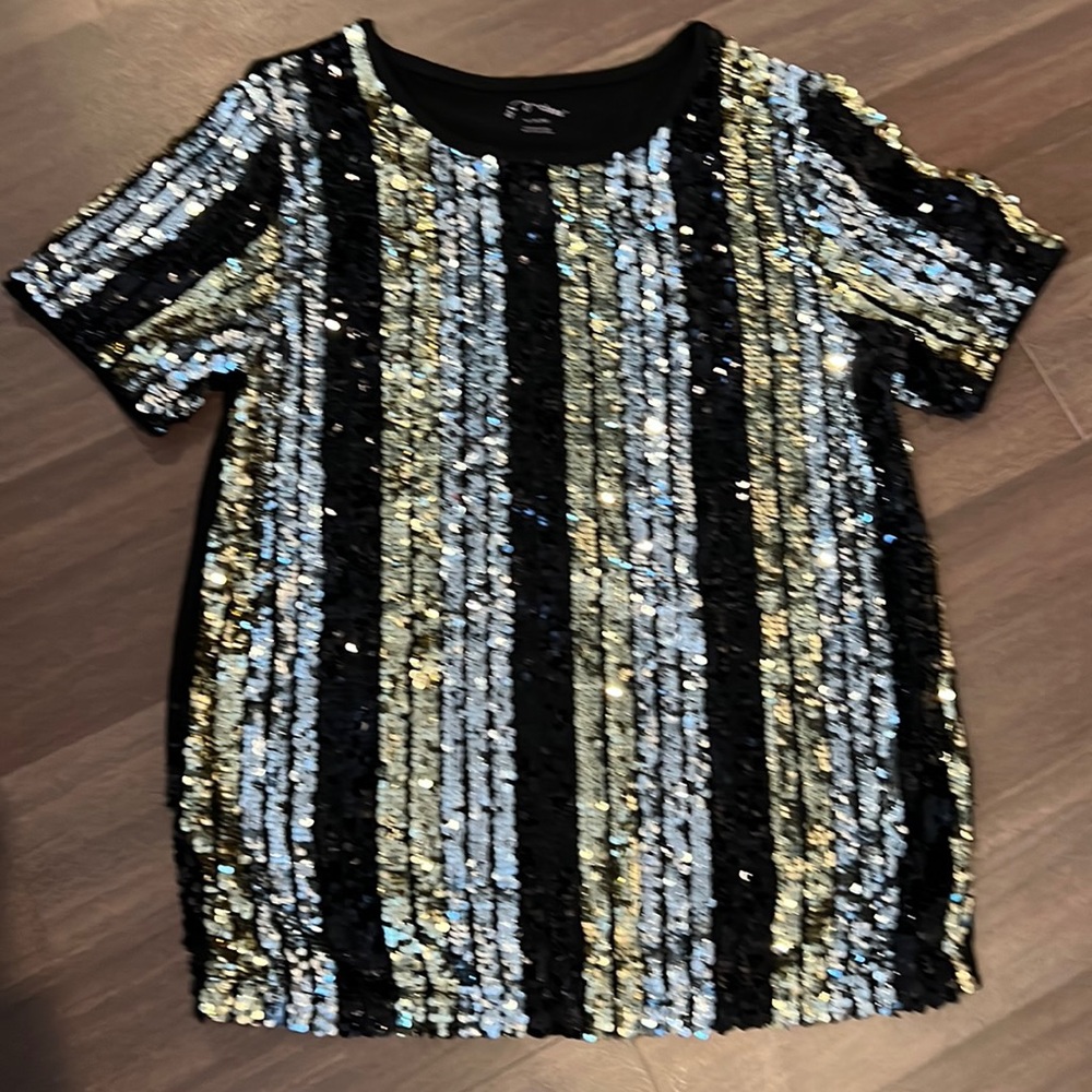 Girls sequins party shirt